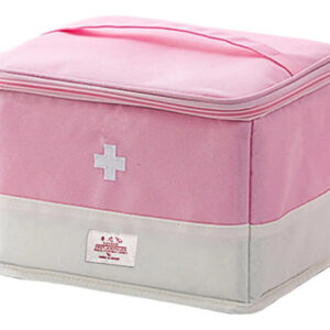 Organizador De Bolsa Médica De Viaje Color Rosado 27x20x19 C