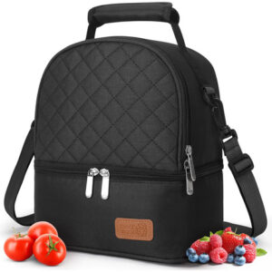 Bolsa De Almuerzo Térmica Dos Pisos Impermeable Para Picnic