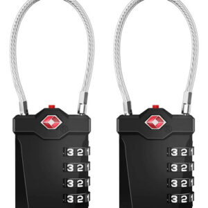 Cerraduras De Equipaje Tsa Combinación 2 Piezas Color Negro Negro