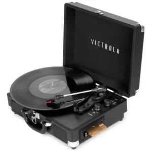Reproductor De Discos Y Casete Bluetooth 3 Velocidades Altav Black