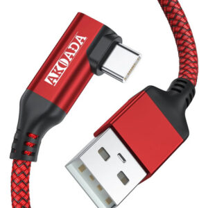 Cable Usb C A Usb A 90 Grados Nylon Trenzado Carga Rápida 1