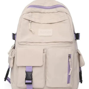 Mochila Impermeable Unisex Para Portátil Escuela Camping 30l Beige Diseño De La Tela