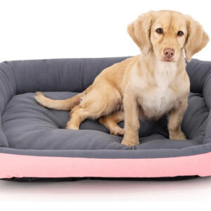 Cama Para Perro Mediana Rosa Resistente Y Confortable 74x61 Rosa