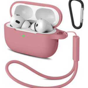 Funda Silicona Rosa Para Apple AirPods Pro 2 A Prueba De Gol