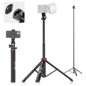 Trípode Extensible De Aluminio 210 Cm Portátil Para Cámara R Rosa