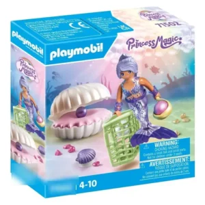 Figura De Juego Sirena Con Concha Y Perla Para Niños