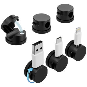 Organizador De Cables Magnético 6 Piezas Autoadhesivo 360