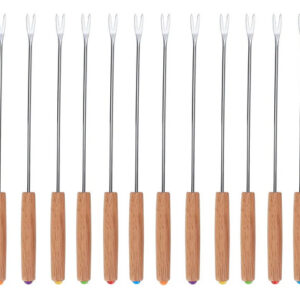 Pinchos De Acero Inoxidable 12 Piezas 24cm Para Barbacoa
