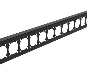 Panel De Rack 1u Xlr Hdmi 16 Perforaciones 19 Pulgadas Metal Black