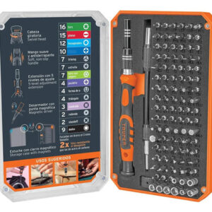 Juego De Desarmadores De Precisión 106 Piezas Ergonómico