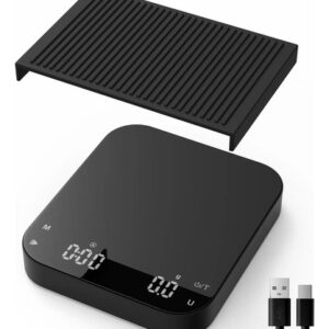Báscula Digital De Café Recargable Precisa 3kg 0.1g Lcd Negro 0 G