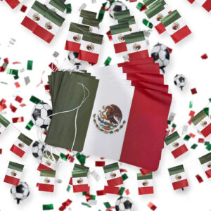 3 Guías Banderines México 9 Metros Decoración Fiesta Mexican