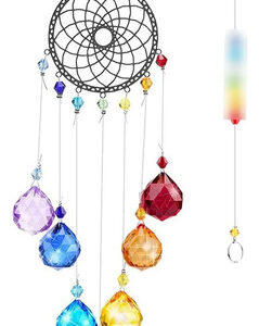 Bola Prisma De Cristal Colgante Decoración Arcoíris 6 Cm