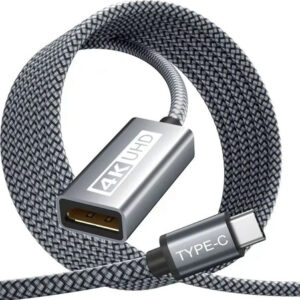 Cable Adaptador Usb C A Displayport 2 Metros Video 4k 60hz T