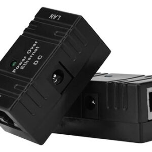 Inyector Poe Ethernet 100 Mbps 2 Uds Para Cámara Ip Negro
