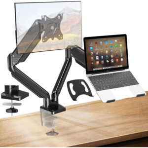 Soporte Para Monitor Y Laptop Ajustable Mesa Doble Negro