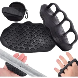 Puños De Entrenamiento Antideslizantes Para Gym Ergonómicos Negro Y Gris Diseño De La Tela Talla Única