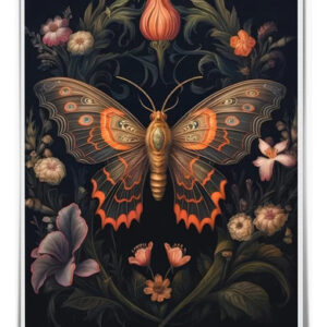 Póster Pared Polillas Mariposas Decorativo Bohemio Gótico 41