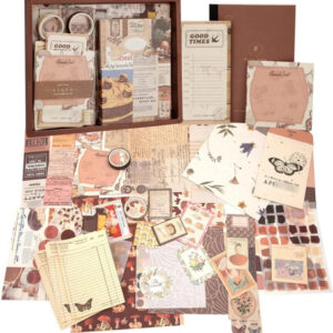 Kit Scrapbooking Vintage 345 Piezas Para Manualidades Diy Ca