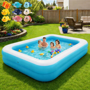 Alberca Inflable Rectangular Para Niños Y Adultos 181x141x46 /