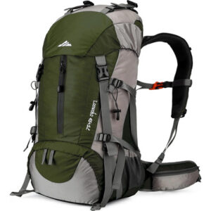 Mochila De Senderismo 50 Litros Impermeable Ligera 45 5 Litr Verde