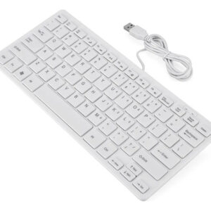 Teclado Usb Blanco 78 Teclas Ultra Delgado Y Mouse Inalámbri