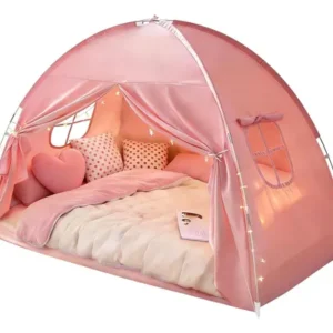 Tienda De Campaña Individual Rosa Para Niños Con Ventilación Rosa
