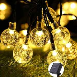 Cadena De Luz Solar 30 Led 6.5m Impermeable Para Jardín