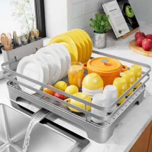 Estante Multifuncional Para Secar Platos Y Cubiertos Compact