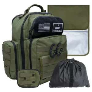 Mochila De Pañales Verde Impermeable 900d Para Papá Senderis Verde Liso