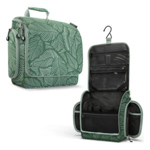 Neceser De Viaje Colgante Unisex 18 Compartimentos Verde Verde (green Leaves)