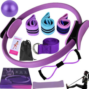 Kit De Pilates En Casa 11 Piezas Con Bandas Y Pelota De Yoga