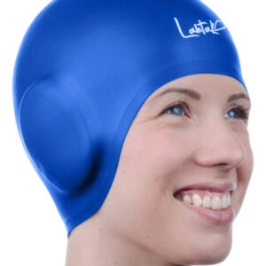 Gorra De Natación 3d Impermeable Para Adultos Silicona Azul Bluebonnet Blue Diseño De La Tela Adulto