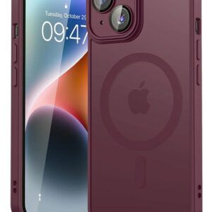Funda Magnética Vino Tinto Para iPhone 14 Resistentes A Golp