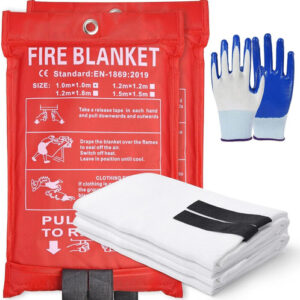 Manta Ignífuga De Emergencia Para Casa Y Cocina Paquete De 2 Rojo