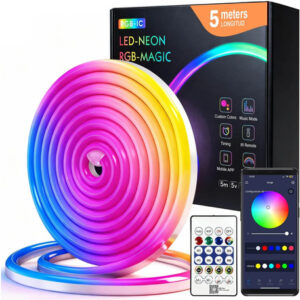 Tiras Led Rgb Inteligentes 5m Impermeables Control Remoto Ap Rgb