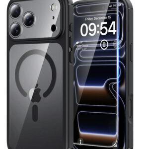 Funda Para iPhone 17 Pro Max 6.9 Con Mica Negra Magnética Negro-magnética