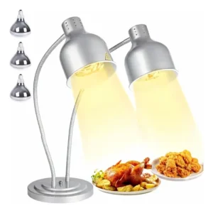 Lámpara Caliente Para Alimentos 500w Aceroinoxidable 2 Cabez
