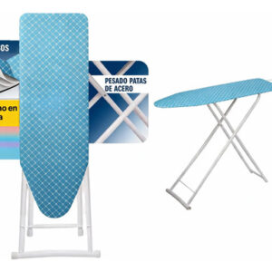 Burro De Planchar Plegable Altura Ajustable 108x30cm Azul