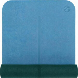Esterilla De Yoga 5 Mm Reversible Con Rayas De Alineación Bondi Azul