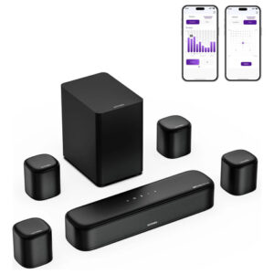 Sistema De Sonido Envolvente 7.1 Dolby Atmos Con Subwoofer Negro 45 Hz