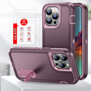 Funda Rosa Para iPhone 14 Pro Max Con Soporte Y Protectores Rosa Nombre Del Diseño