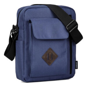 Bandolera Unisex Azul Ligera Ideal Para Trabajo Y Viaje Azul Diseño De La Tela