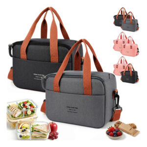 Bolsa De Almuerzo Térmica 10 Litros 2 Unidades Color Negro G