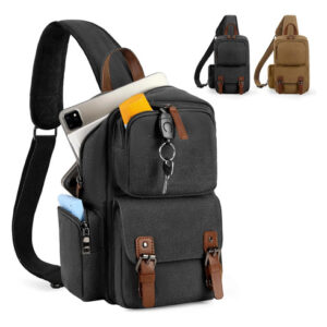 Mochila Cruzada Hombre Antirrobo Impermeable Para Viajes Y T