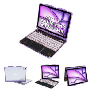Funda Con Teclado Inalámbrico Para iPad Air 11 Y 10.9 Morado