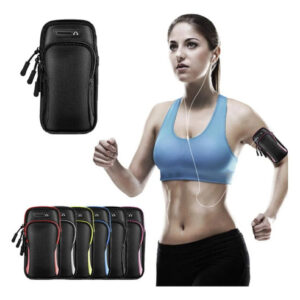 Brazalete Deportivo Resistente Al Agua Para Teléfono Móvil Negro