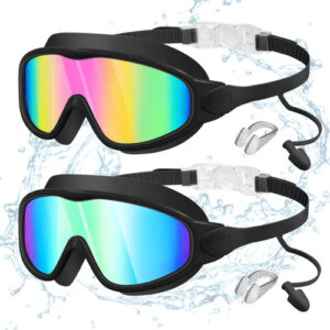 Gafas De Natación Para Niños Set De 2 Con Protección Uv 2100-negro-negro