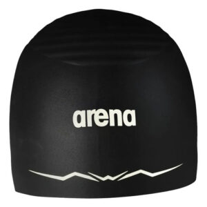Gorro De Natación De Silicona Unisex Fina Color Negro Blanco Negro/blanco Diseño De La Tela Xl