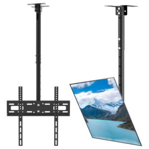 Soporte De Tv Techo Ajustable 26 A 65 Pulgadas 30kg Giratori Negro